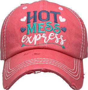 Hot Mess Express Distressed Patch Hat by Funky Junque