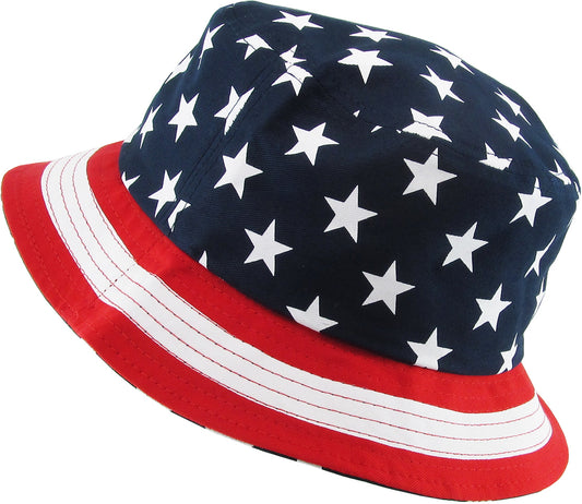 USA Flag Bucket Hat by Funky Junque