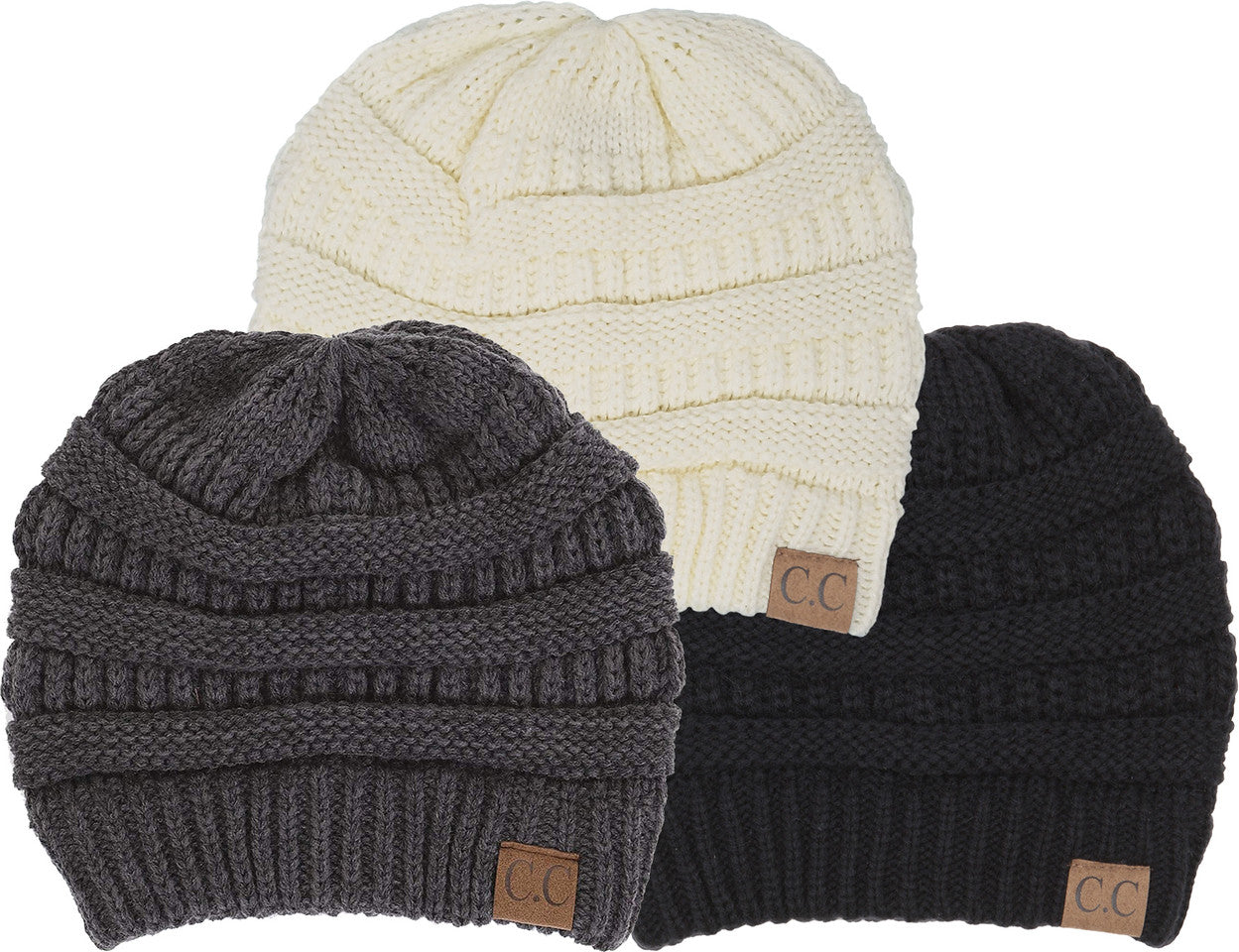 Classic Ribbed Cable Knit Beanie