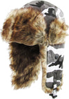 Trapper Hat - Black Faux Fur Water Resistant