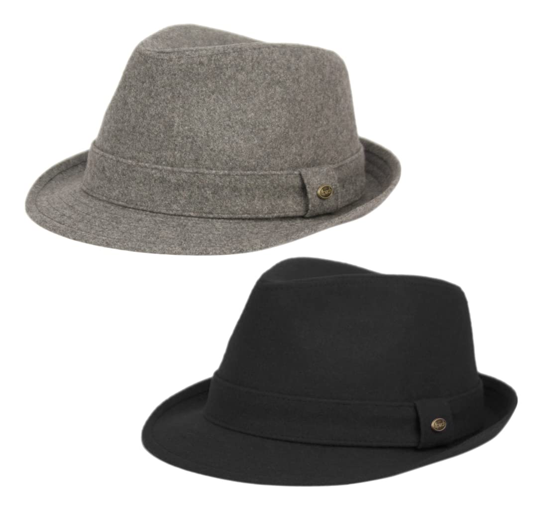 Short Brim Wool Fedora by Funky Junque
