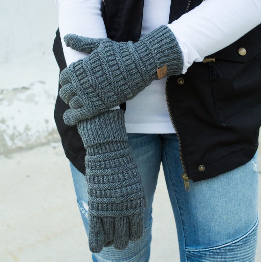 Ponytail Beanie & Gloves Matching Set by Funky Junque