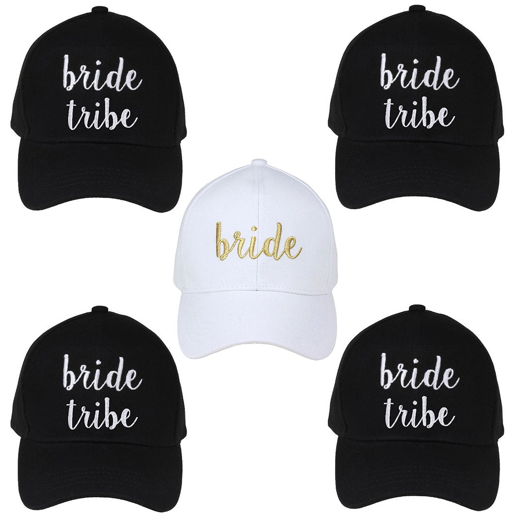 Bride & Bride Tribe Cursive Embroidered Cap by Funky Junque