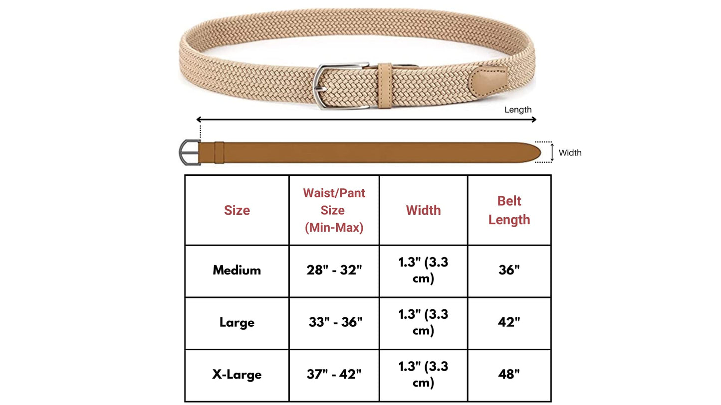 Braided Elastic Stretch Golf Belt by Funky Junque