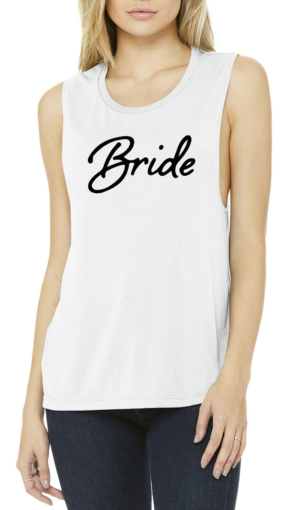 Funky Junque Womens Bride Tank Top Wifey Bridal Wedding Bachelorette Party Shirt
