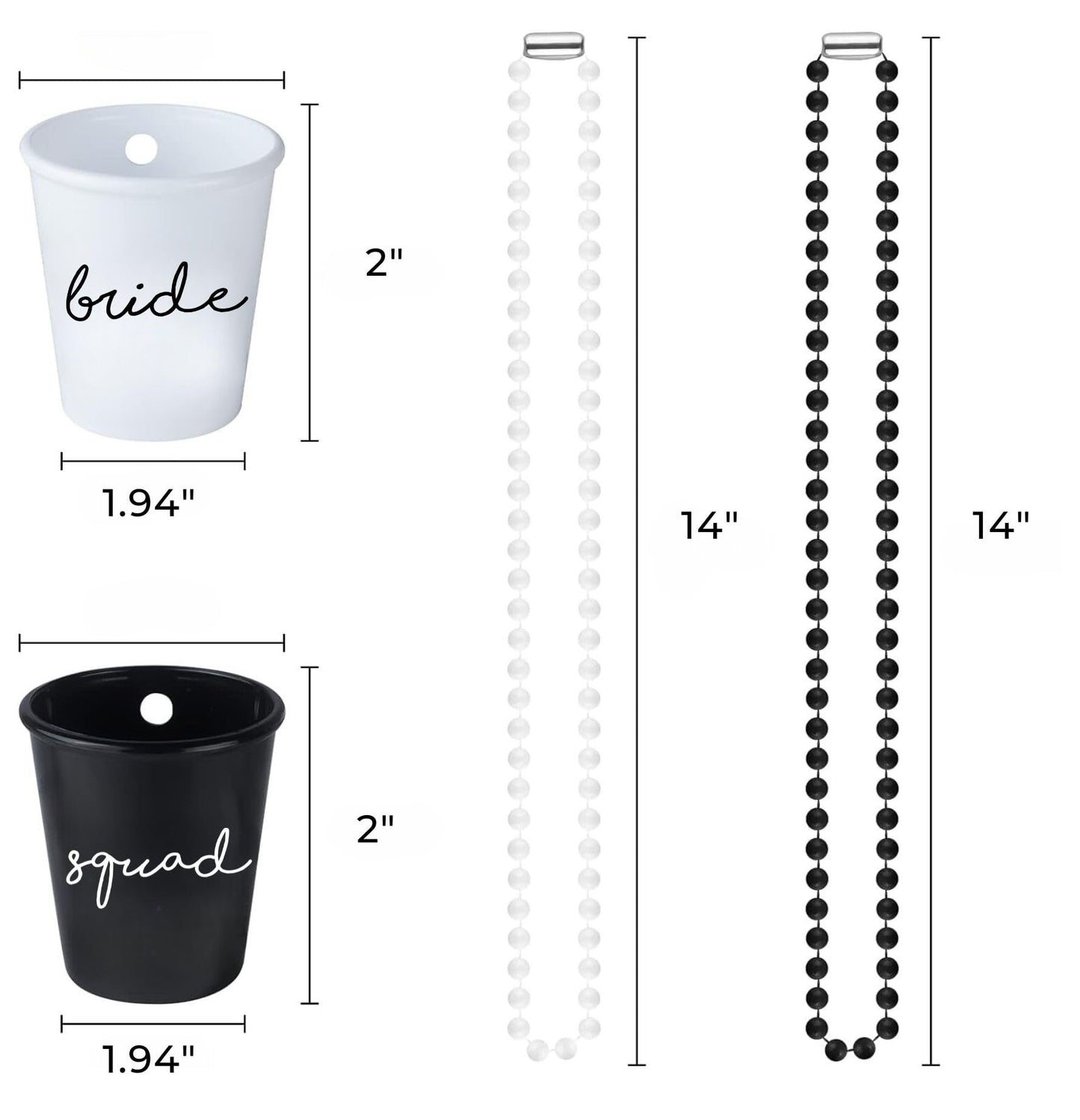 Bachelorette Party Shot Glass Necklace by Funky Junque