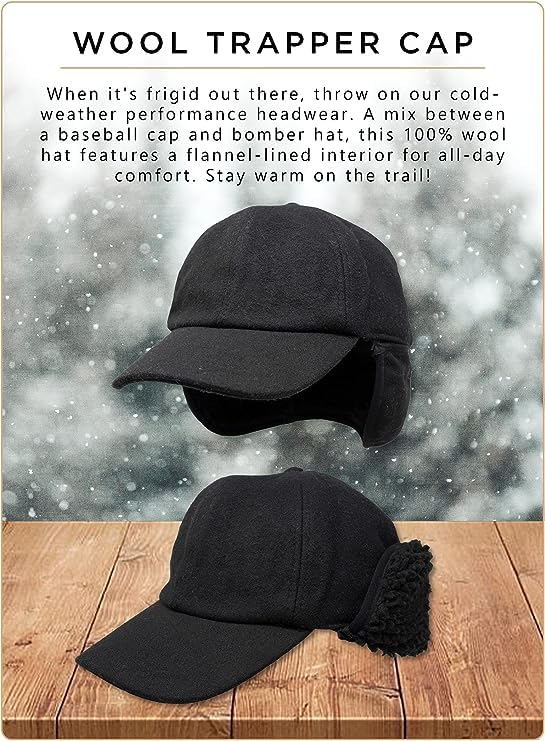 Wool Sherpa Lined Earflap Trapper Hats by Funky Junque