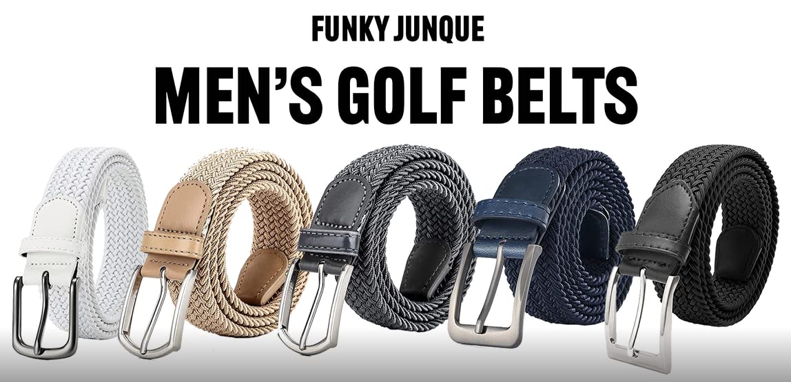 Braided Elastic Stretch Golf Belt by Funky Junque