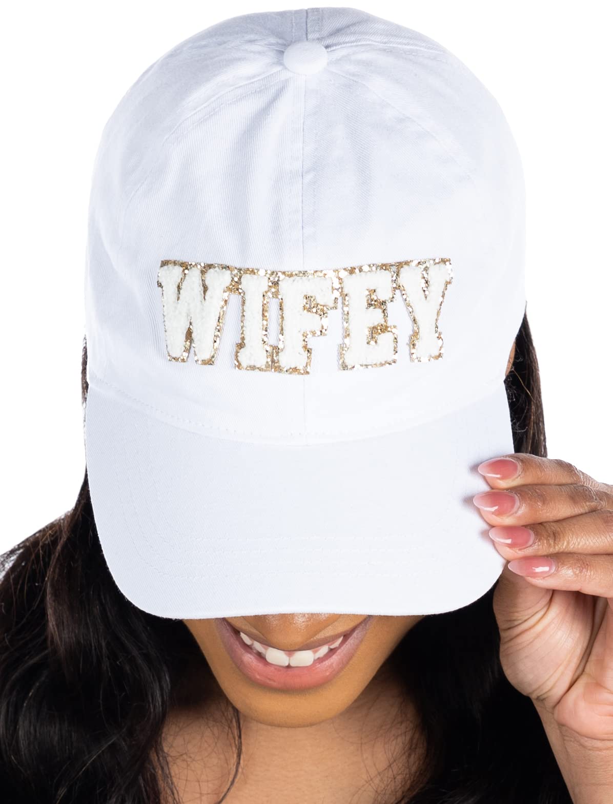Bridal Chenille Patch Cotton Baseball Cap by Funky Junque