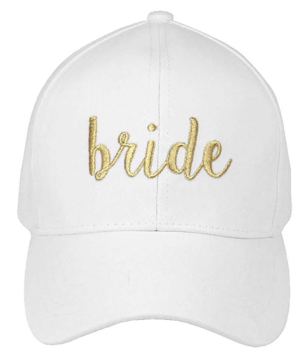 Bride & Bride Tribe Cursive Embroidered Cap by Funky Junque