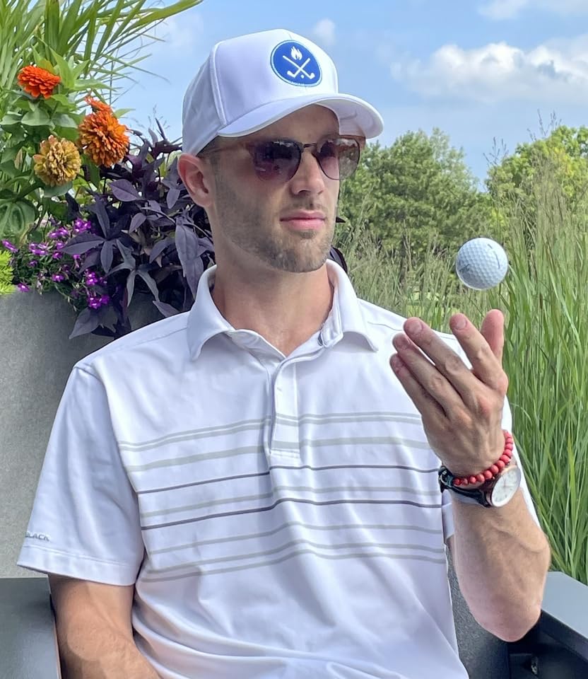 Cross Golf Clubs Six Panel Performance Golf Hats by Funky Junque