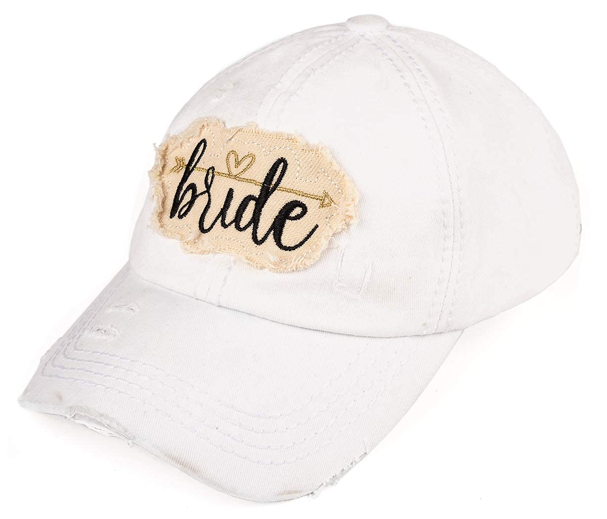 Bride I Do Distressed Baseball Cap by Funky Junque