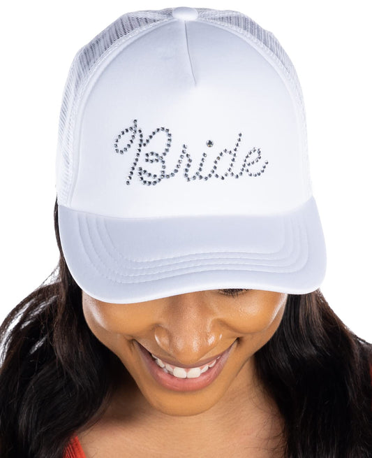 Bride - Rhinestone Embellished Trucker Hats by Funky Junque