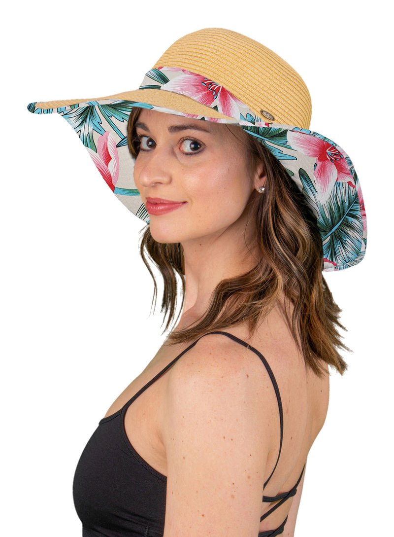 Fabric Brim Sun Hat