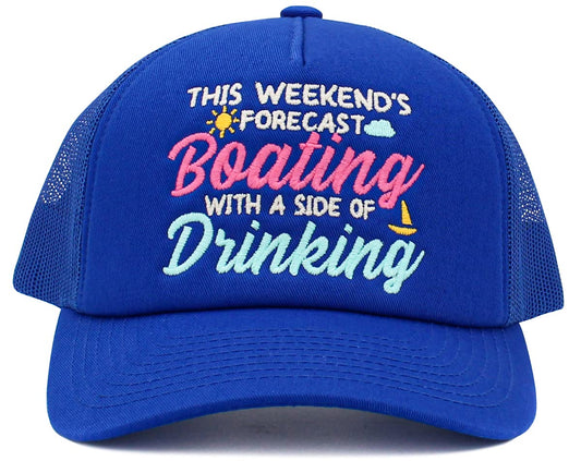 Boating & Drinking Trucker Hats by Funky Junque