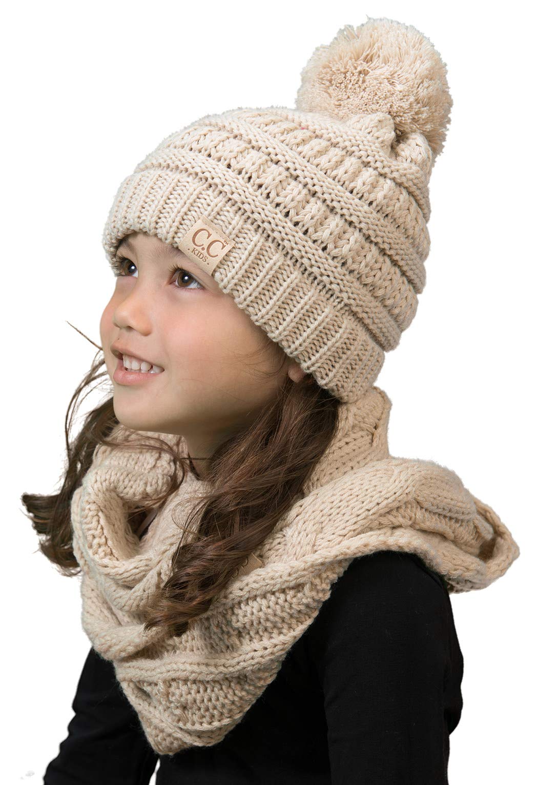 Kids Beanie & Infinity Scarf Matching Set by Funky Junque