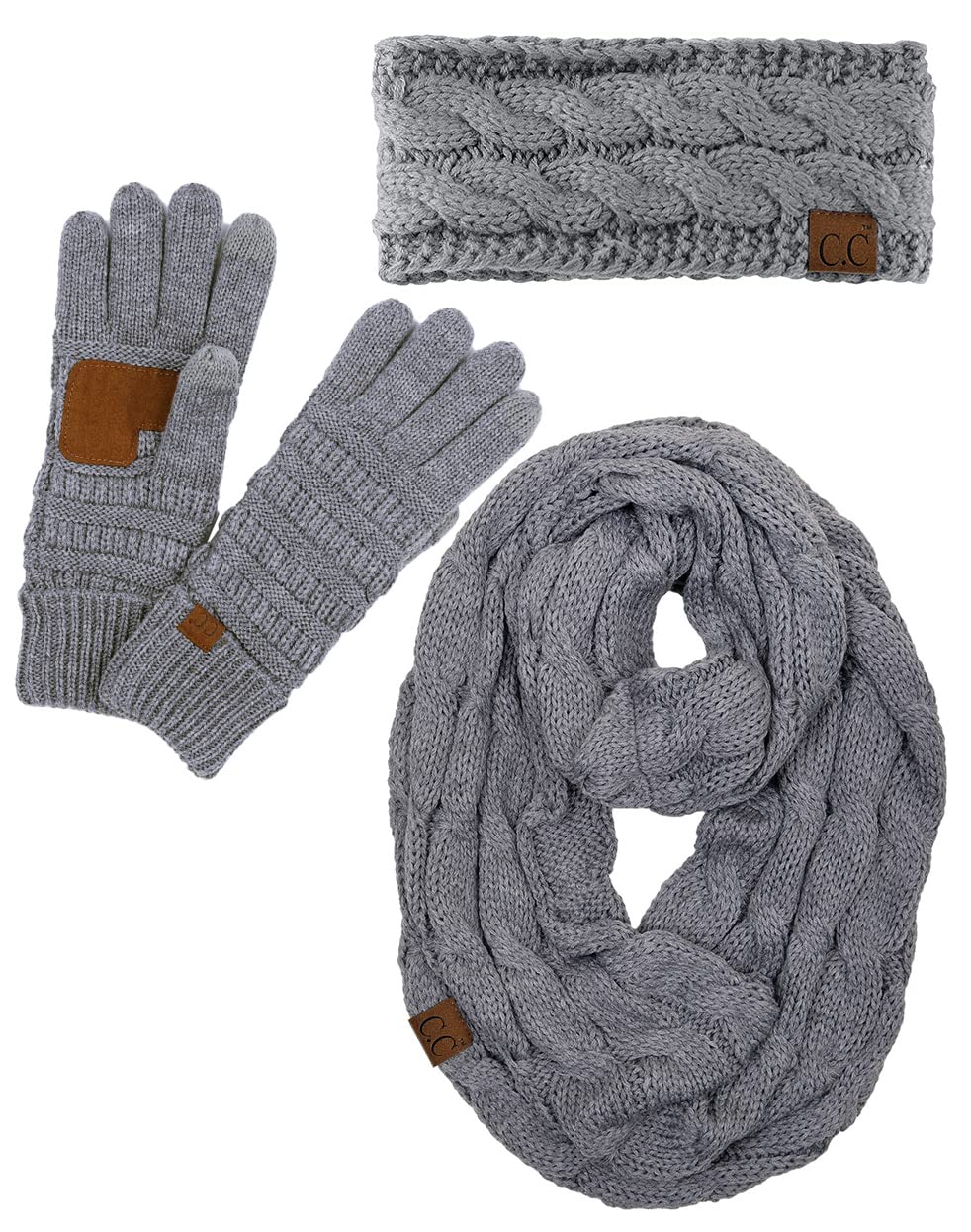 Headband, Scarf & Gloves Matching Set by Funky Junque