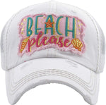 Distressed Patch Hat - Beach Please