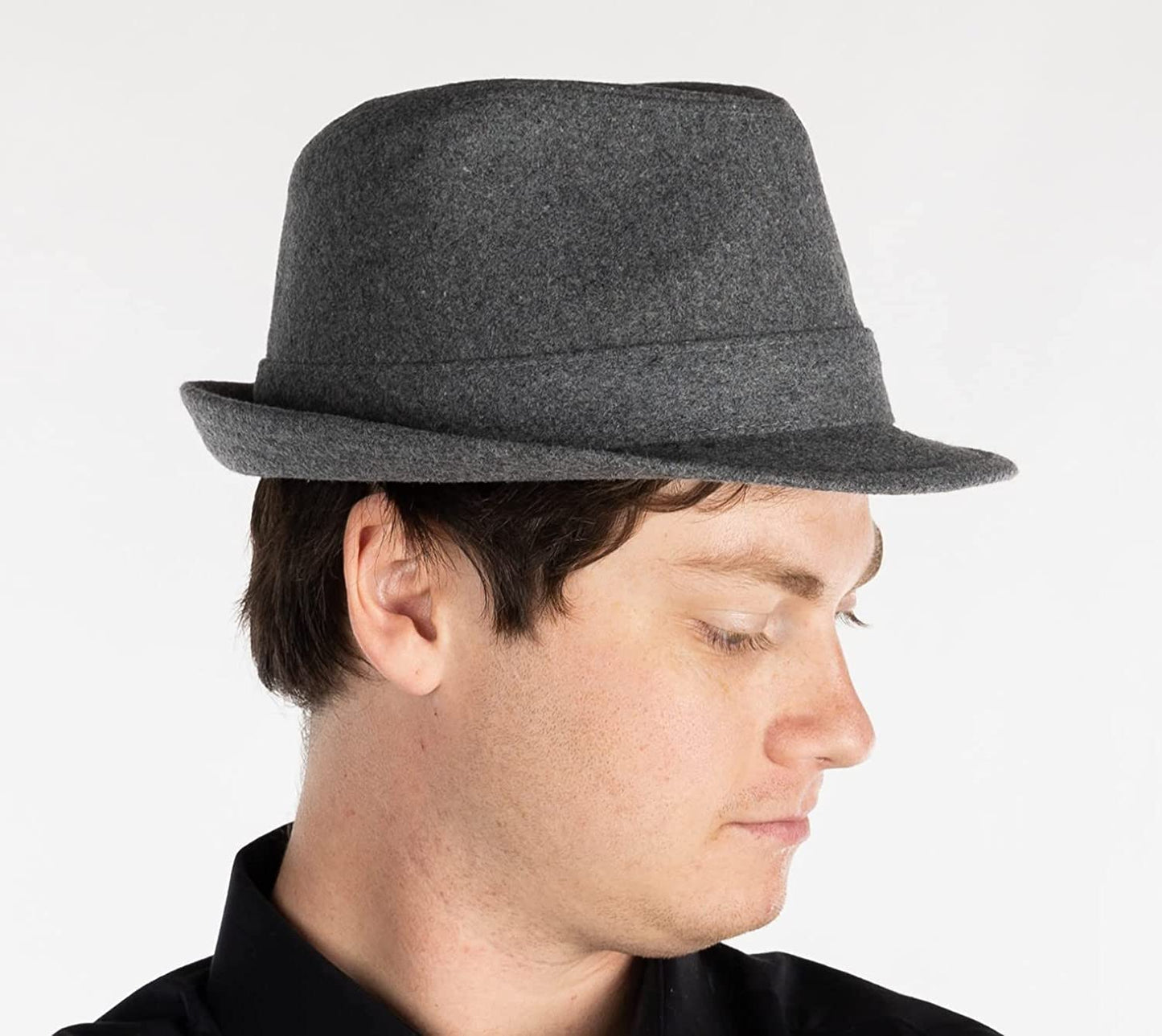 Short Brim Wool Fedora by Funky Junque