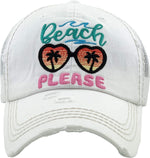 Distressed Patch Hat - Beach Please