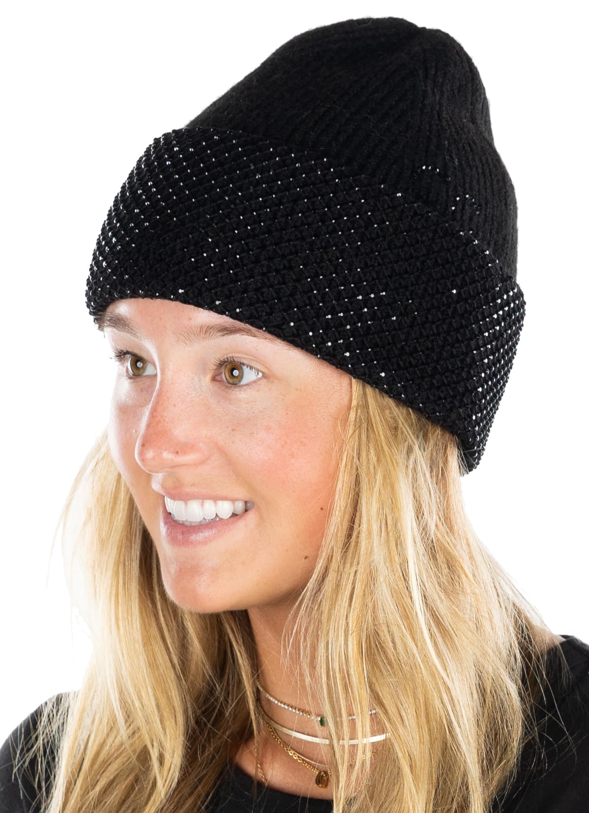 Rhinestone Sparkle Beanie by Funky Junque