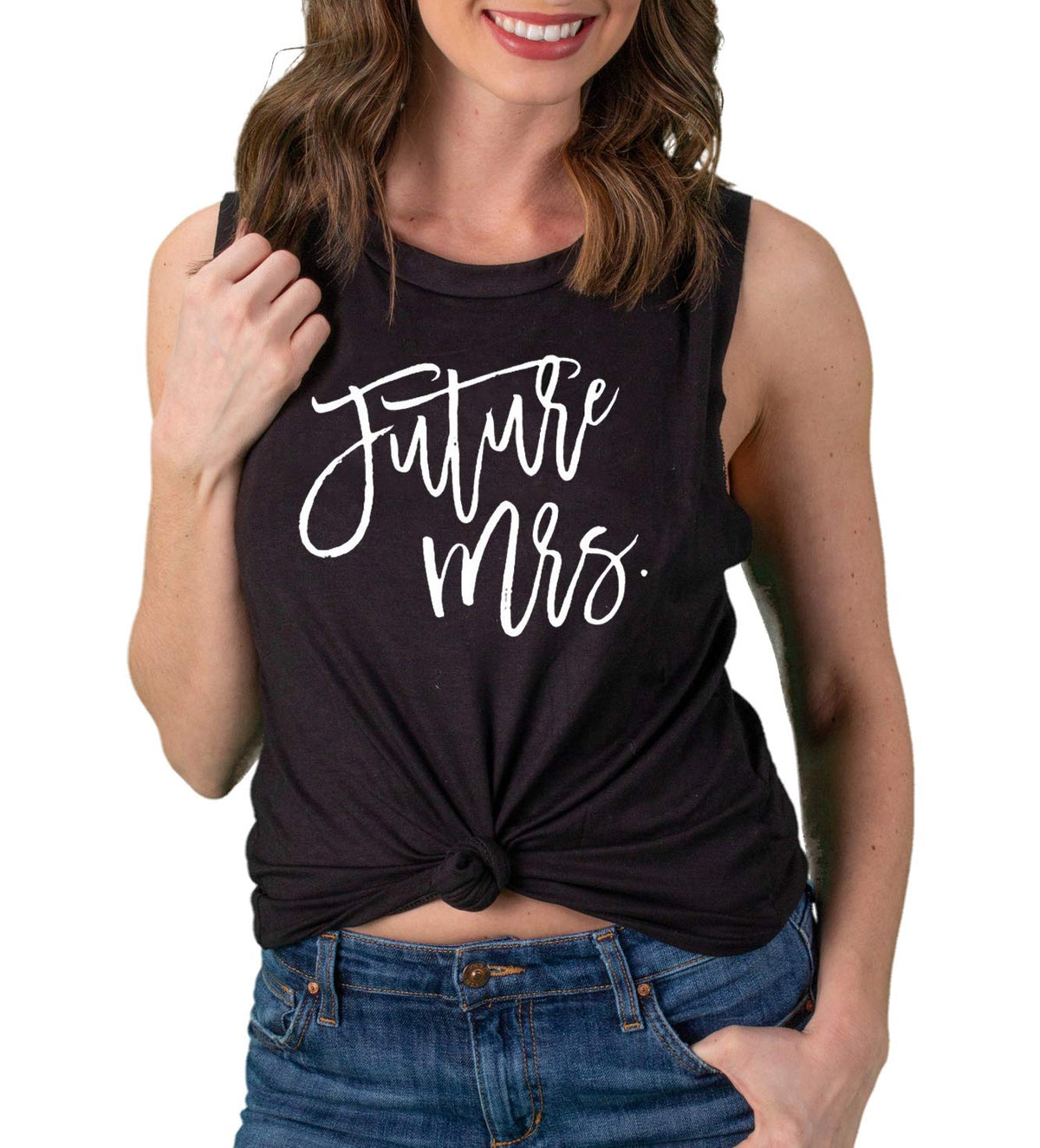 Funky Junque Womens Bride Tank Top Wifey Bridal Wedding Bachelorette Party Shirt