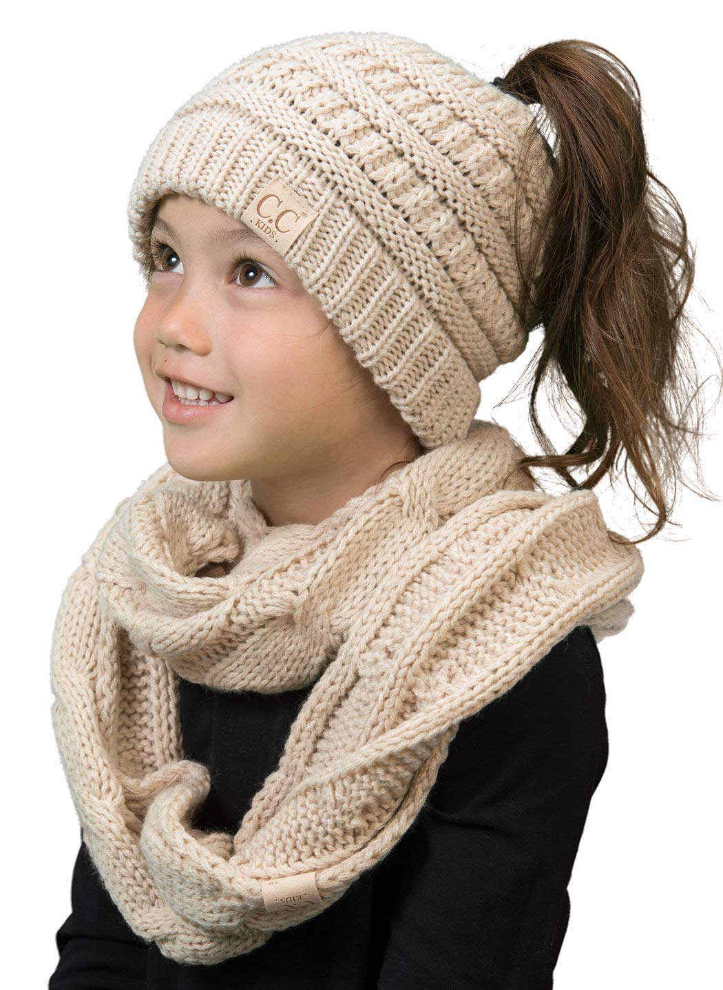 Kids Beanie & Infinity Scarf Matching Set by Funky Junque