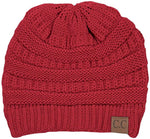 C.C. Classic Fit Cable Knit Beanie - Solid Colors