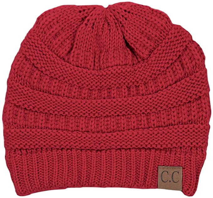 C.C. Classic Fit Cable Knit Beanie - Solid Colors