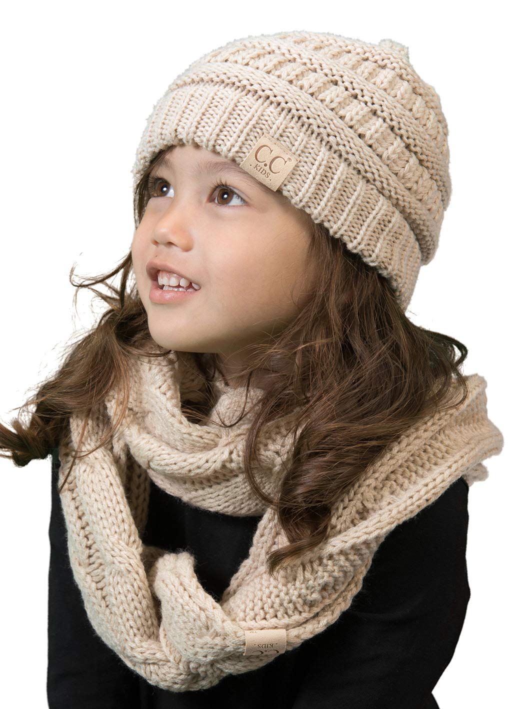 Kids Beanie & Infinity Scarf Matching Set by Funky Junque