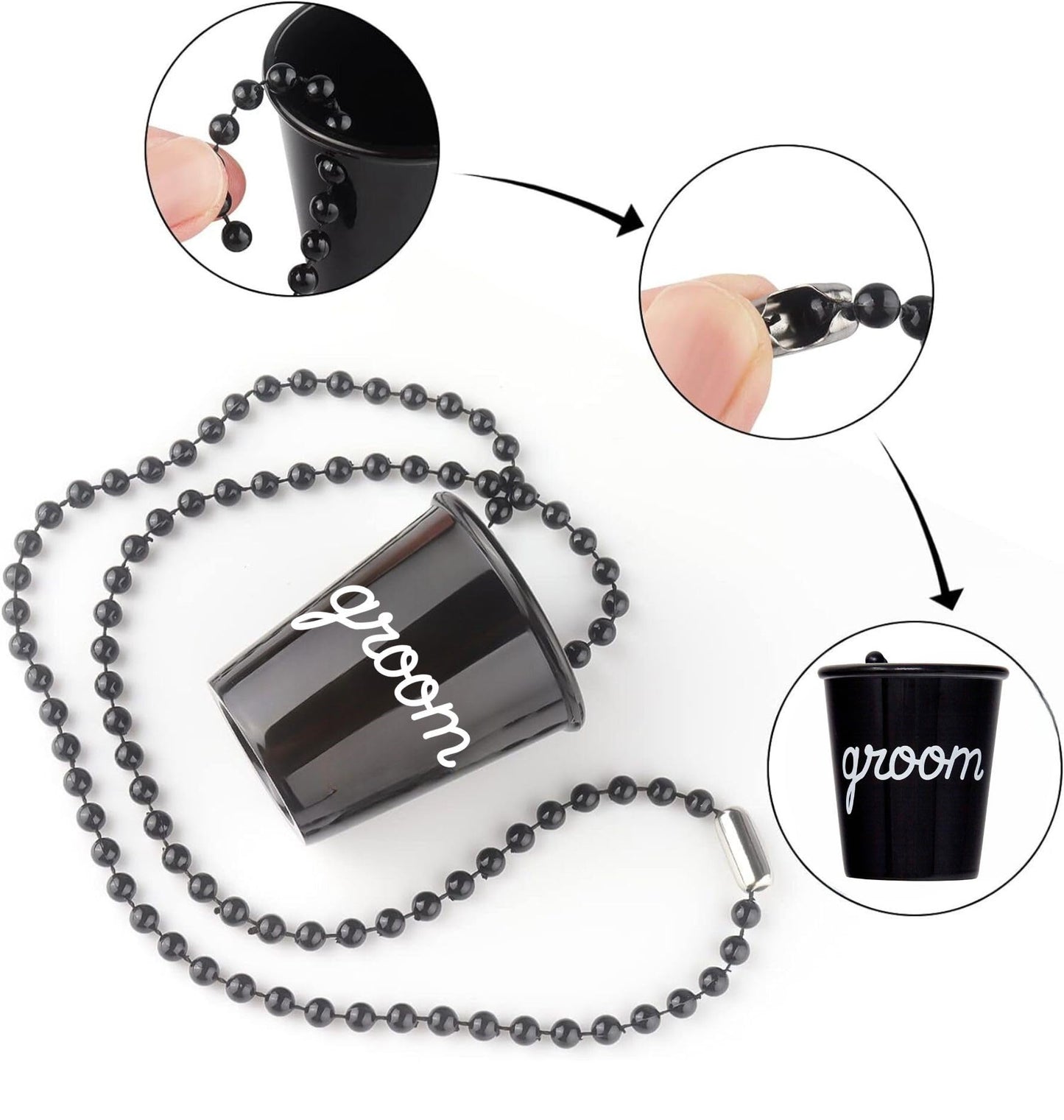 Bachelorette Party Shot Glass Necklace by Funky Junque