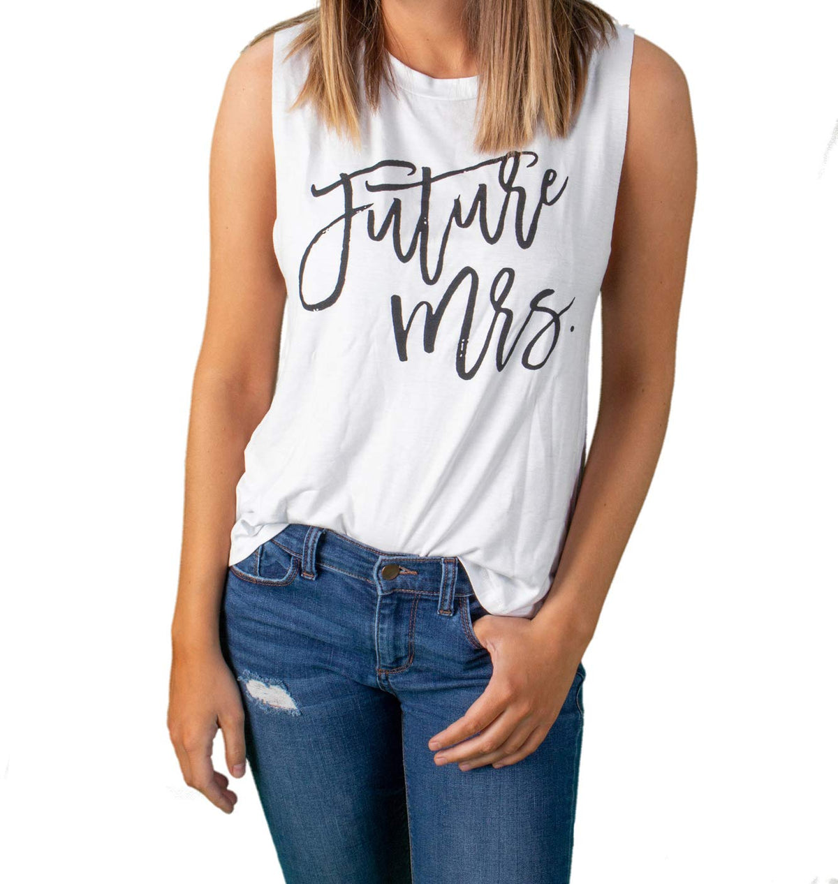 Funky Junque Womens Bride Tank Top Wifey Bridal Wedding Bachelorette Party Shirt