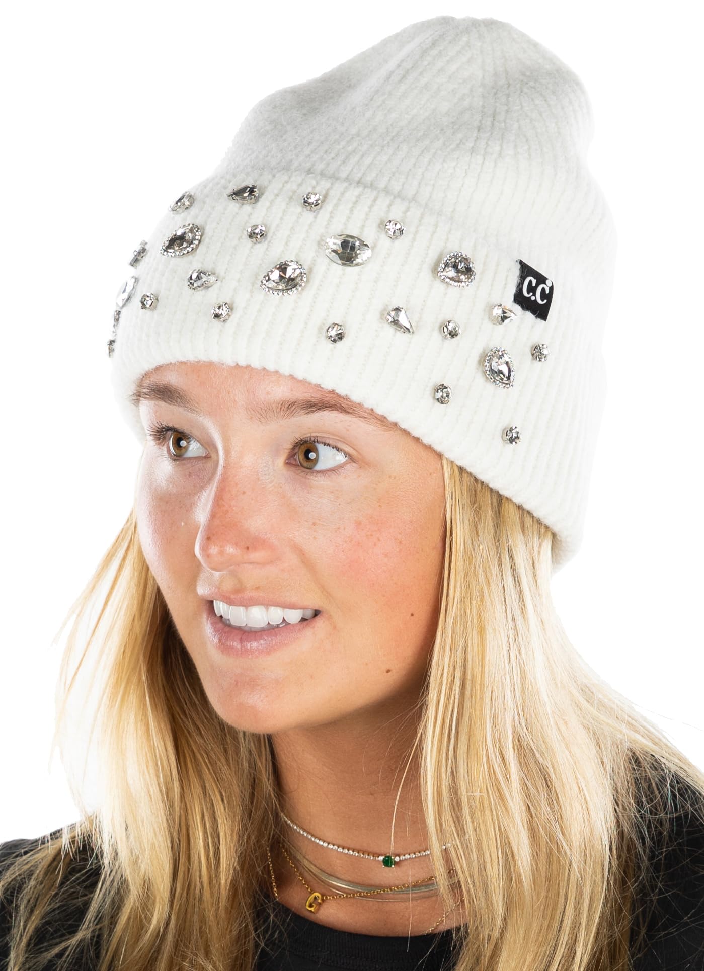 Rhinestone Sparkle Beanie by Funky Junque