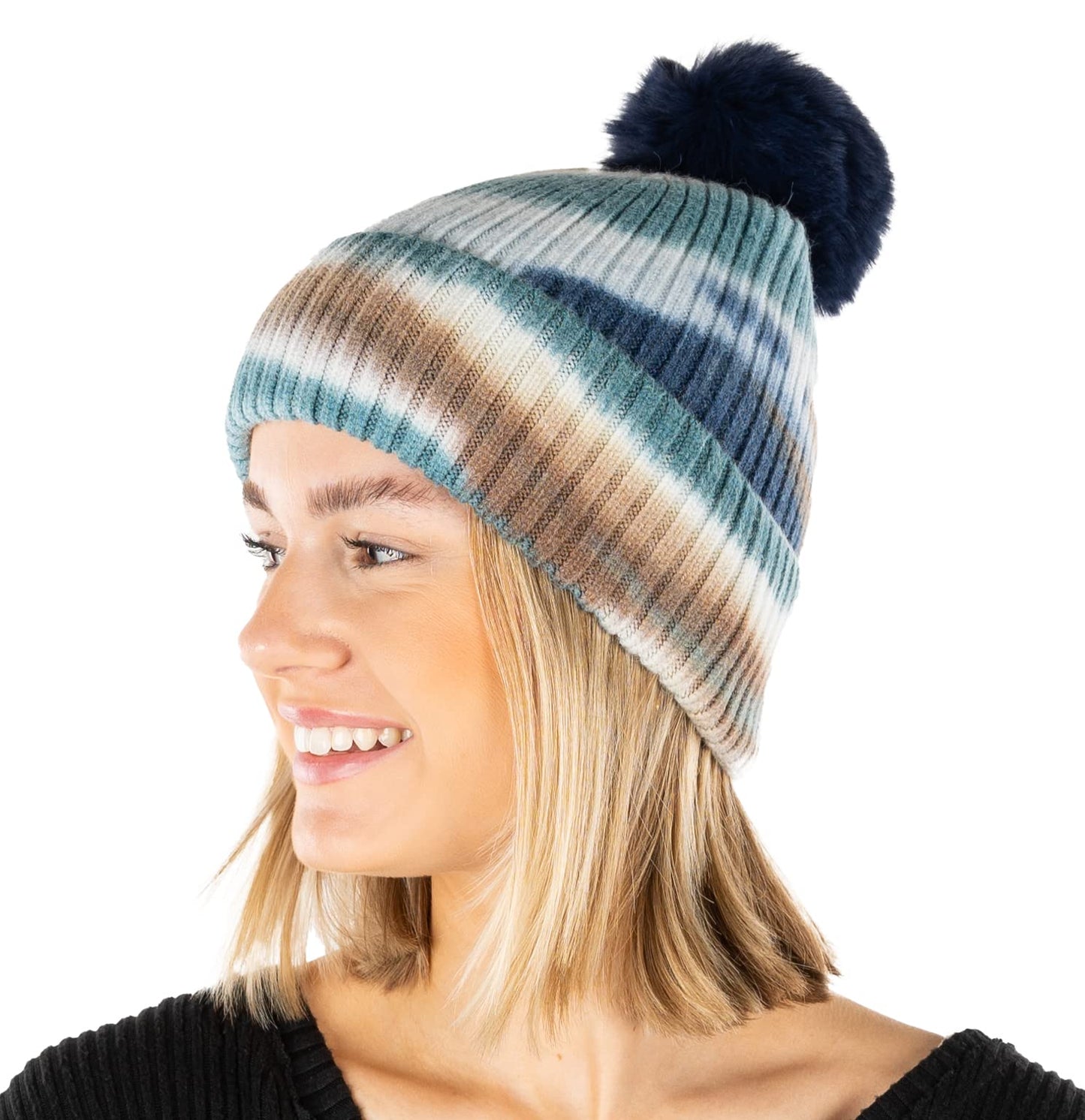 Tie Dye Pom Beanie by Funky Junque