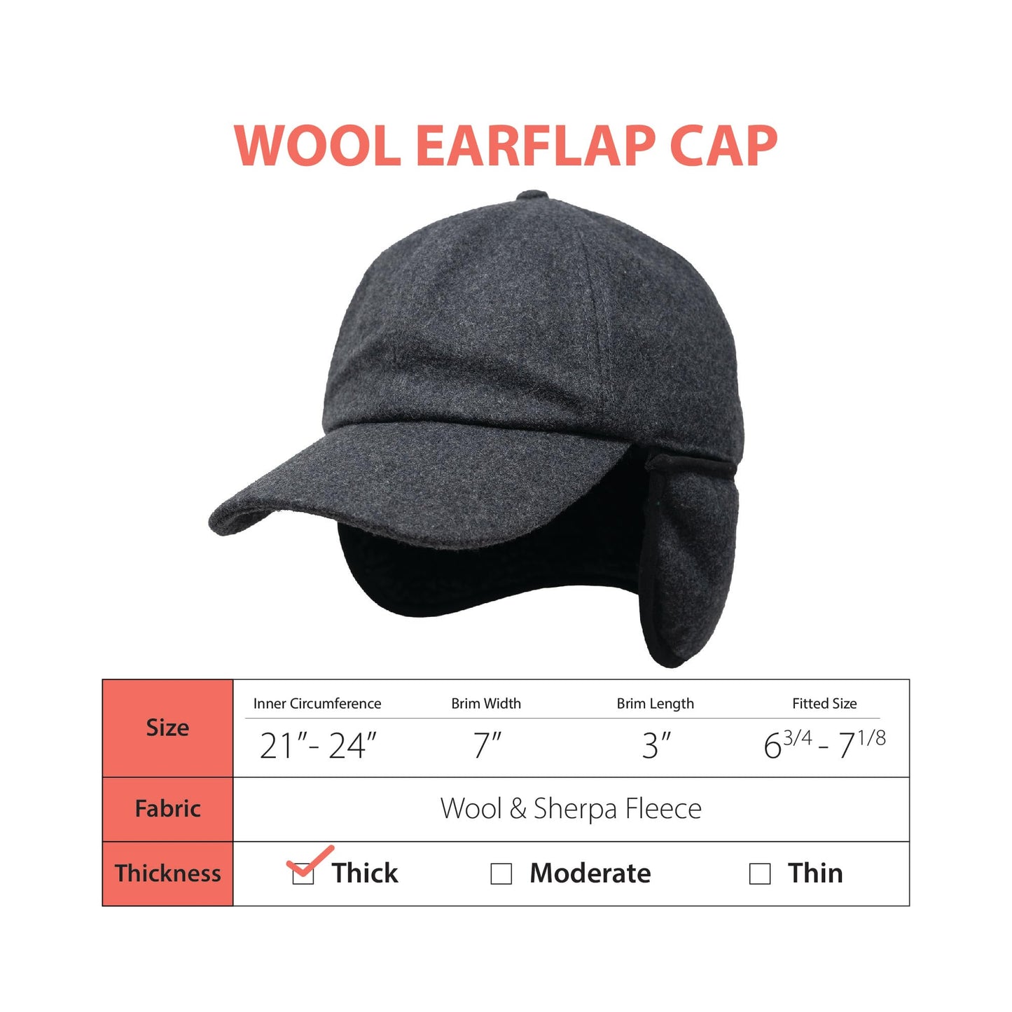 Wool Sherpa Lined Earflap Trapper Hats by Funky Junque