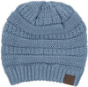 C.C. Classic Fit Cable Knit Beanie - Solid Colors