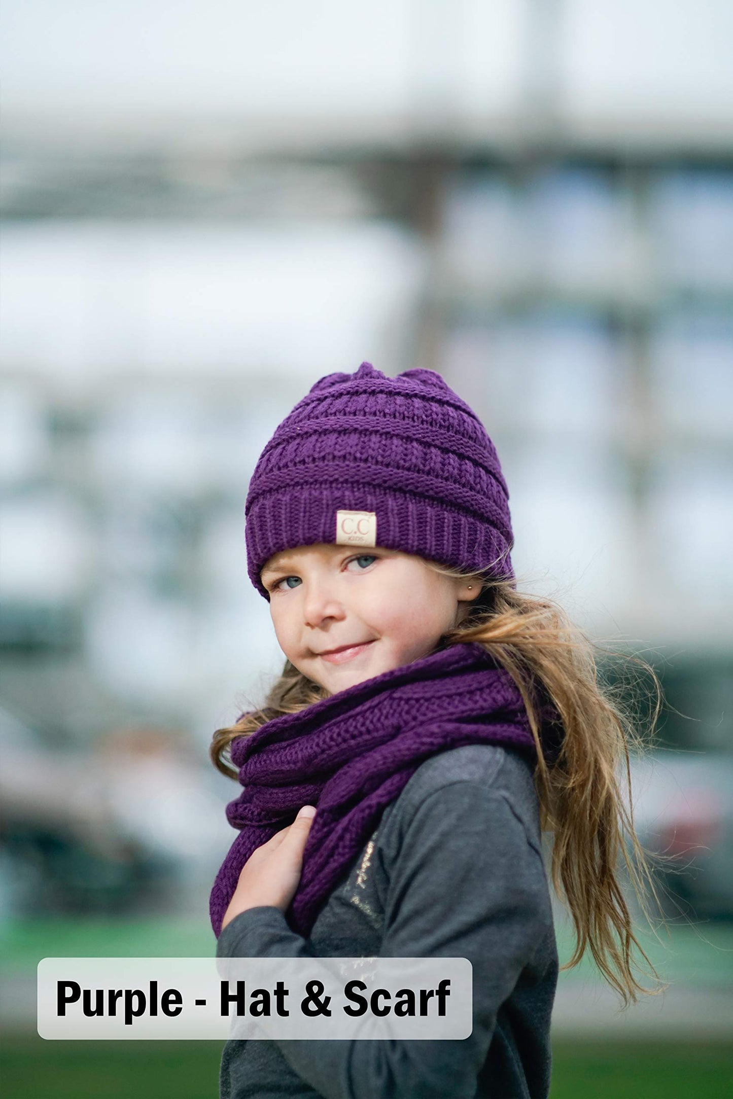 Kids Beanie & Infinity Scarf Matching Set by Funky Junque