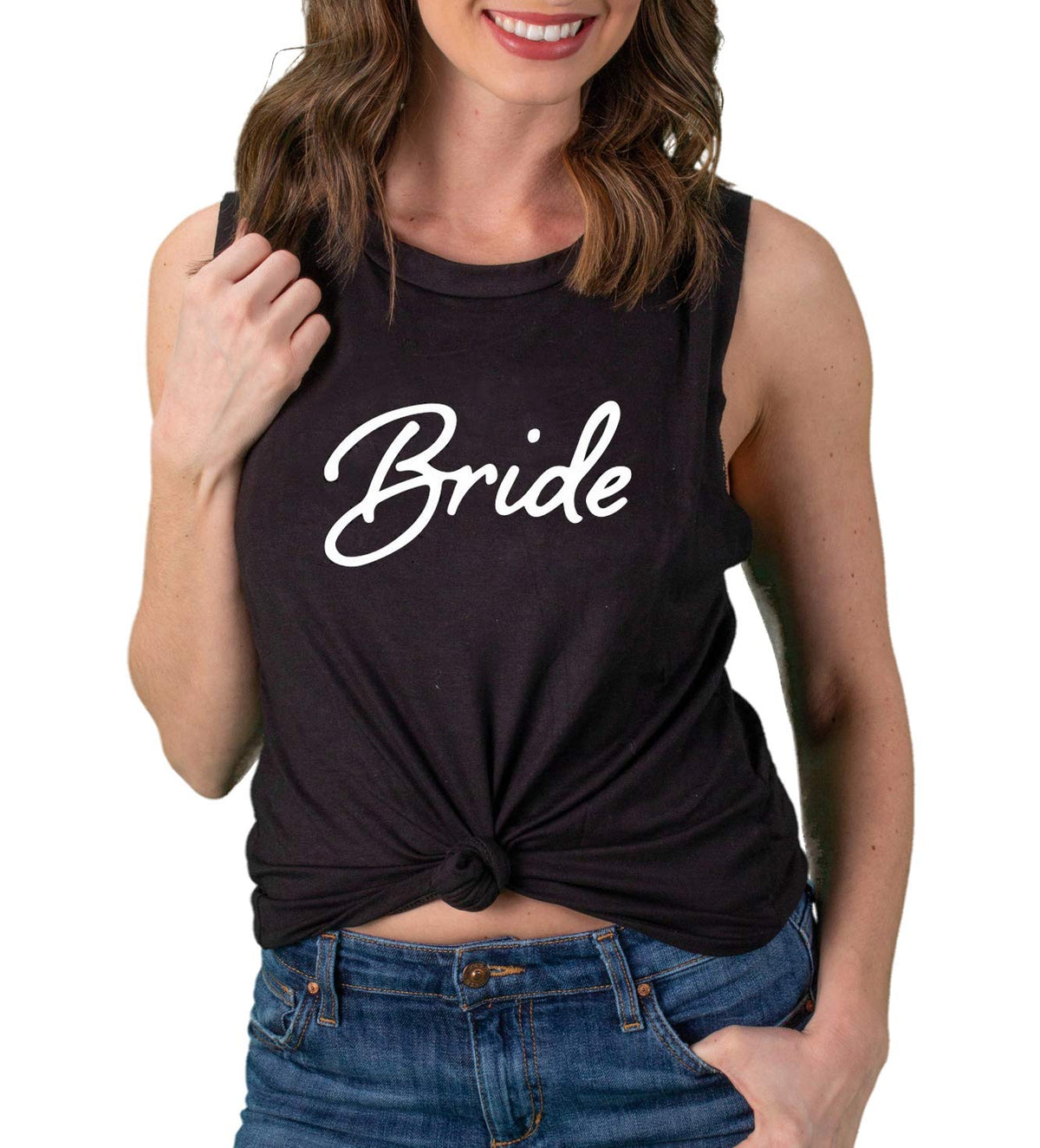 Funky Junque Womens Bride Tank Top Wifey Bridal Wedding Bachelorette Party Shirt