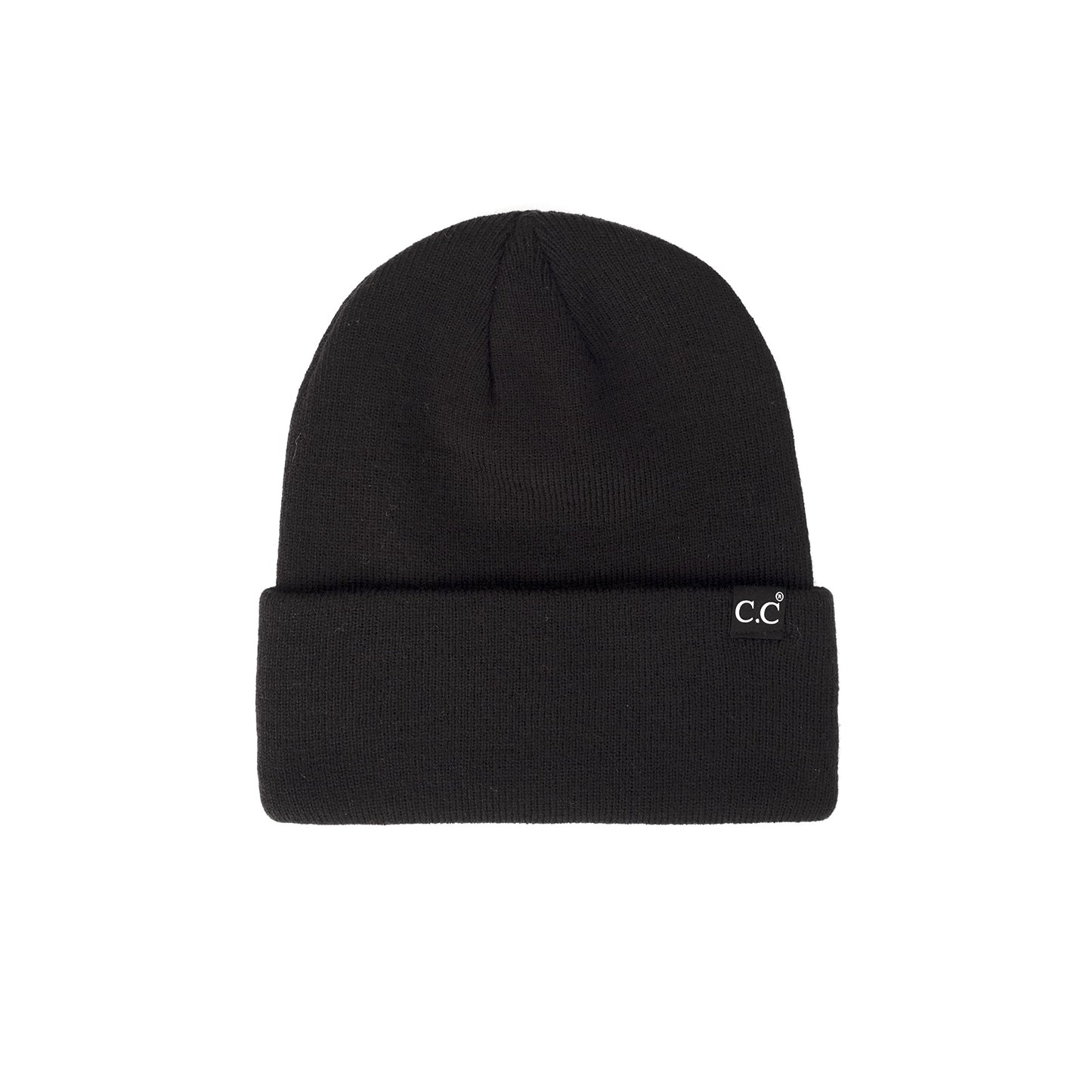 Mens Solid Cuff Knit Beanie