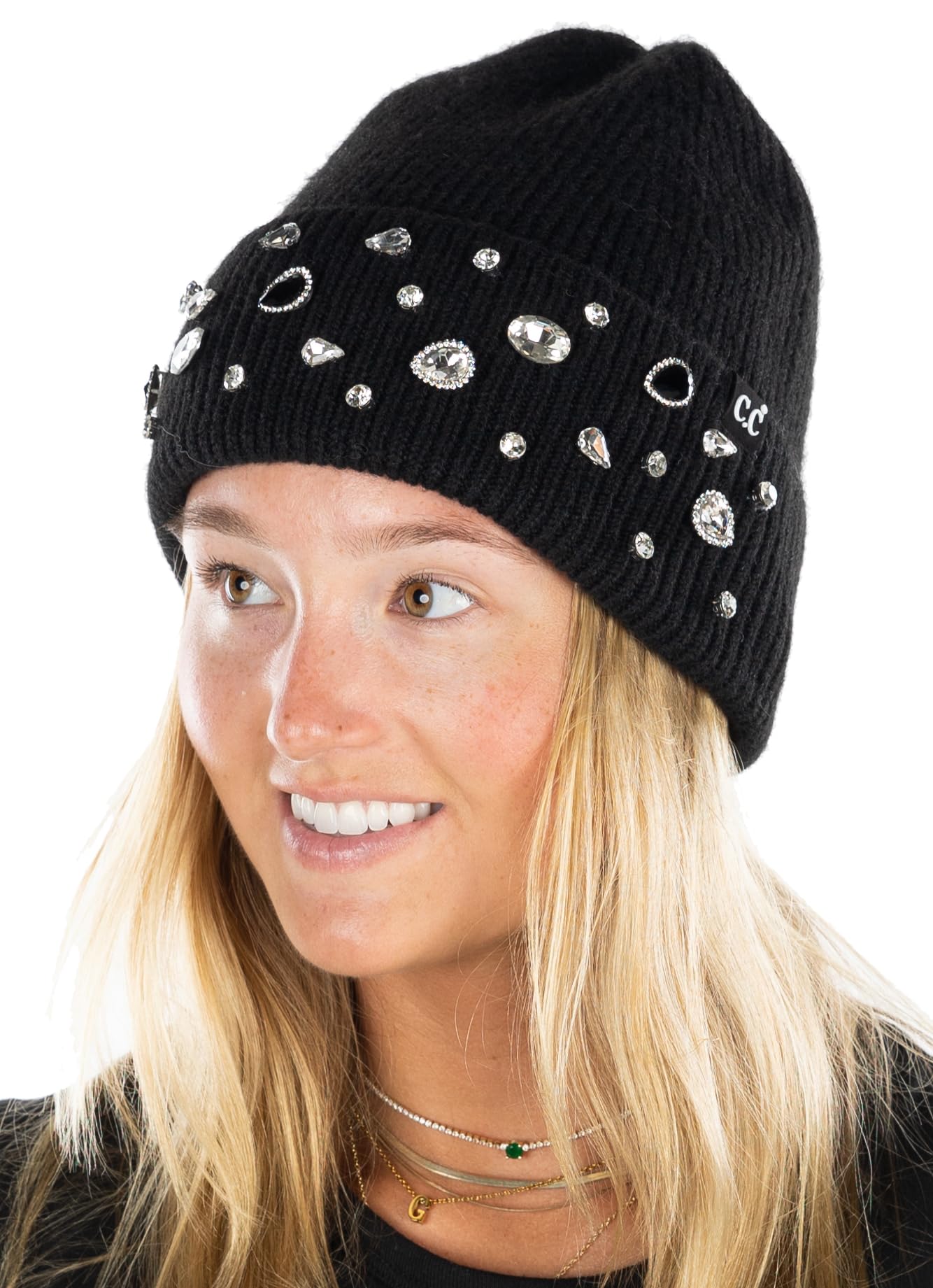 Rhinestone Sparkle Beanie by Funky Junque