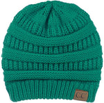 C.C. Classic Fit Cable Knit Beanie - Solid Colors