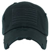 Distressed Baseball Cap -American Flag