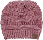 C.C. Classic Fit Cable Knit Beanie - Solid Colors