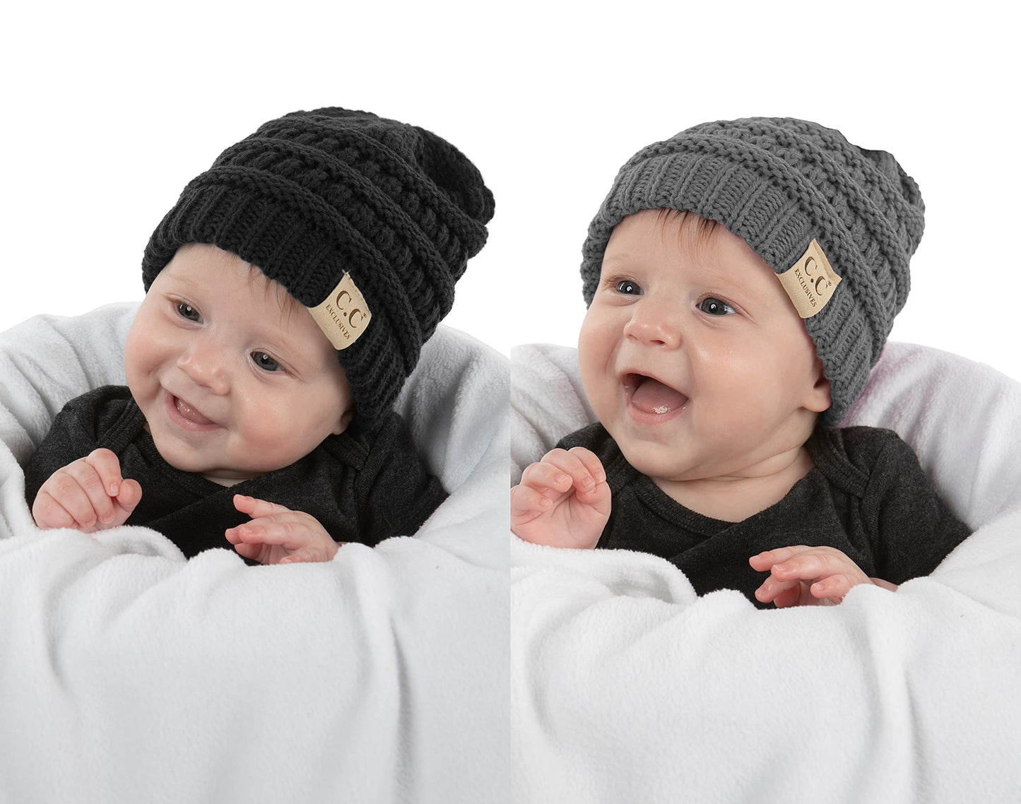 Ribbed Knit Baby Beanie by Funky Junque