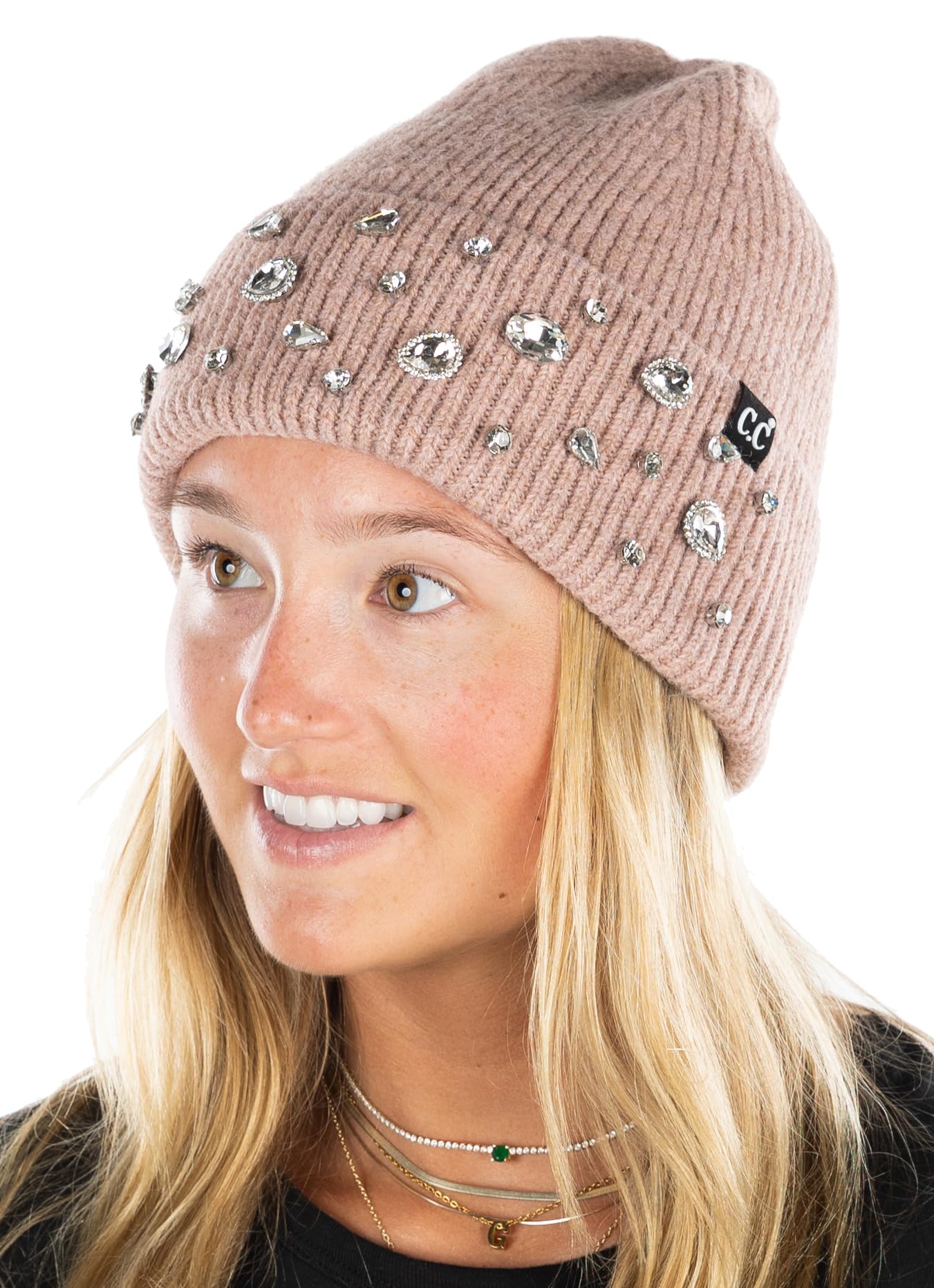 Rhinestone Sparkle Beanie by Funky Junque