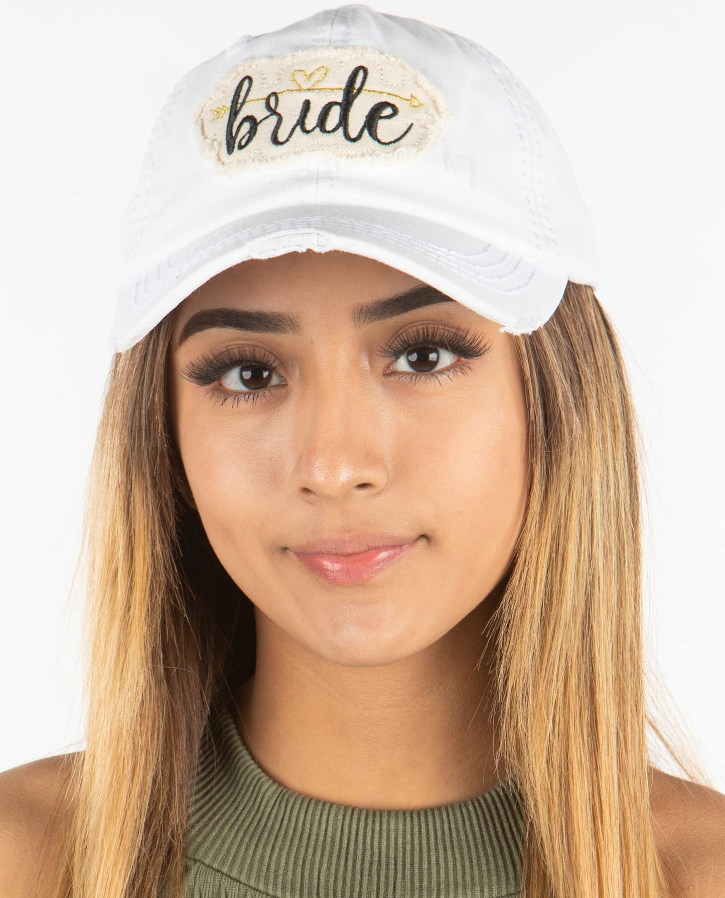 Bride I Do Distressed Baseball Cap by Funky Junque