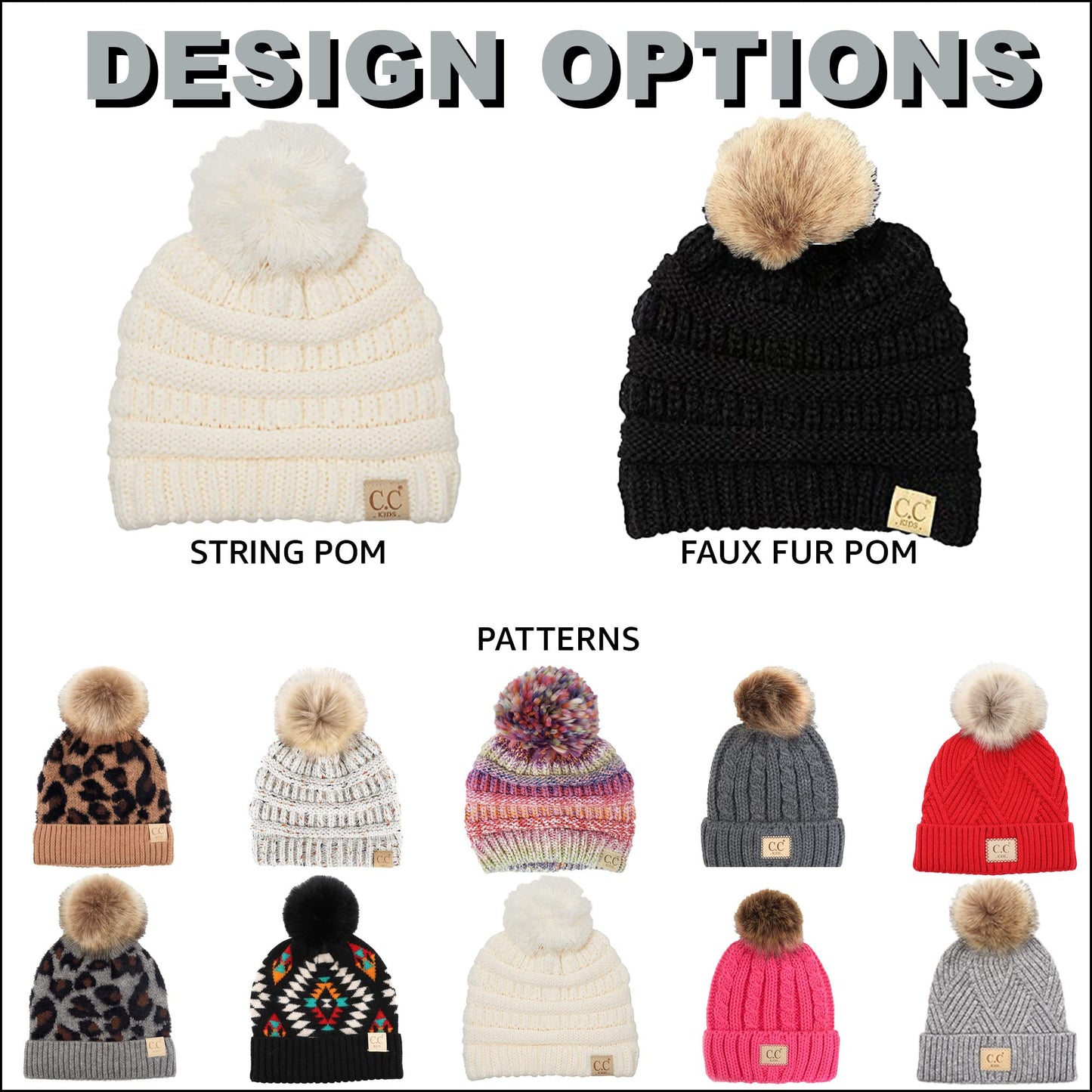 Kids Pom Beanie by Funky Junque