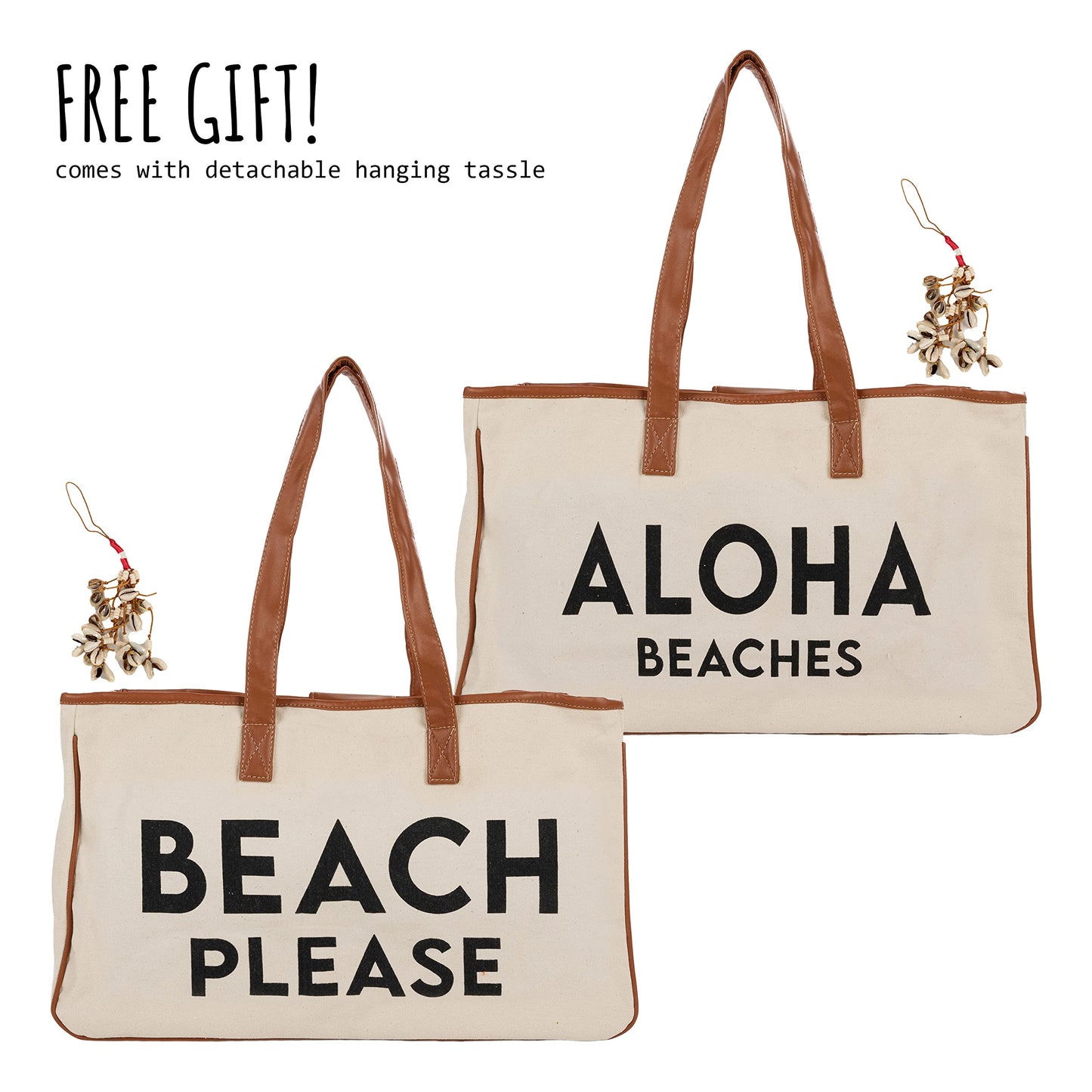 Oversized Constructed Canvas Cotton Tote Bag by Funky Junque
