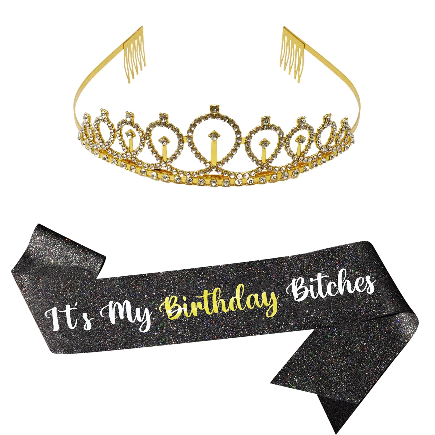 Birthday Tiara & Sash Set by Funky Junque