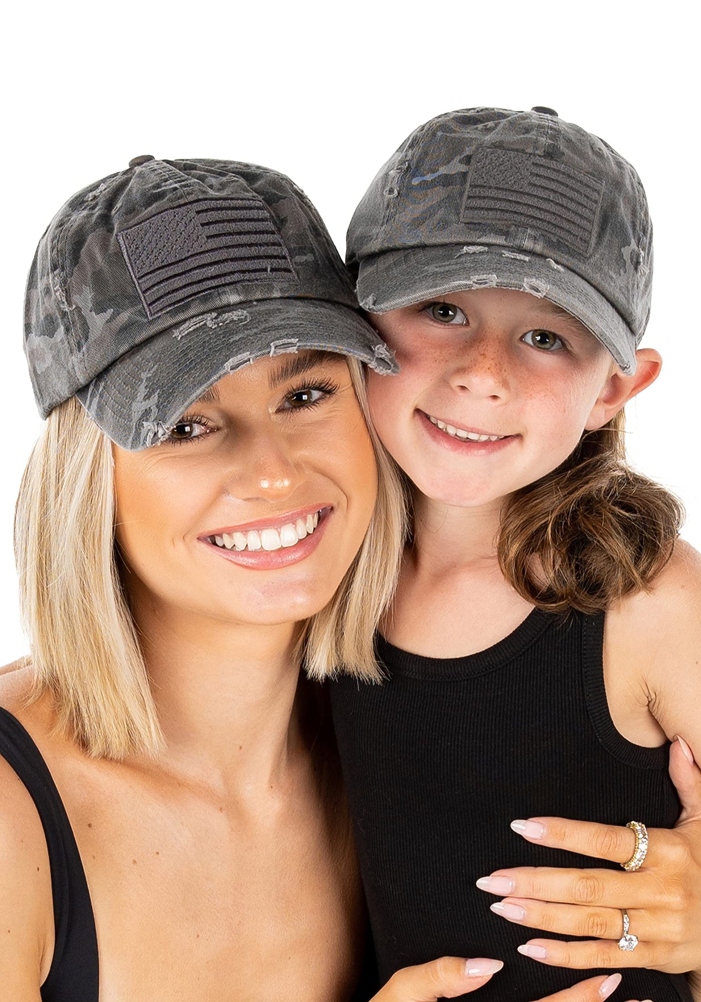 Funky Junque Mommy and Me Unconstructed Embroidered Baseball Hat